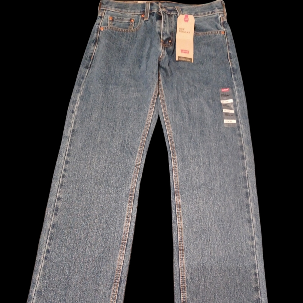 Levis 505 Regular Straight Leg Men's Denim Jeans Size 29 x 30 Blue Jeans NWT